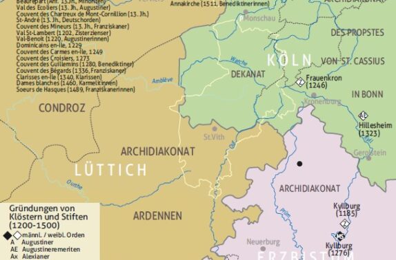 1200-1500 Gründungen von Klöstern und Stiften
