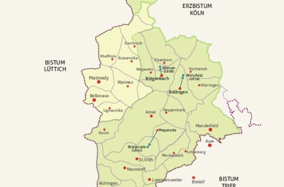 1800-1900 Pfarrgründungen in der Preußenzeit und Pfarrorte vor 1821