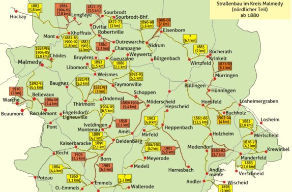 1880-1914 Straßenbau im Kreis Malmedy (nördlicher Teil)