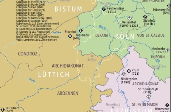 600-1200 Gründungen von Klöstern und Stiften