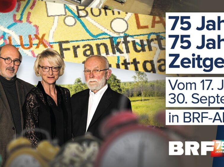 De vier auteurs van de serie over 75 jaar BRF.