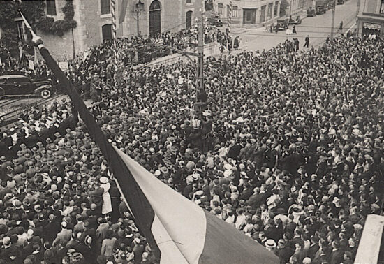 Königsbesuch am 20. August 1938 in Eupen (Staatsarchiv Eupen, Sammlung Leo Kever)