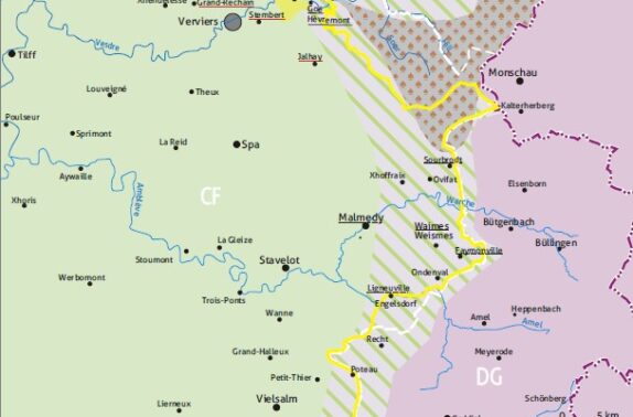 Sprachgebiete und Sprachengrenzen in Ostbelgien